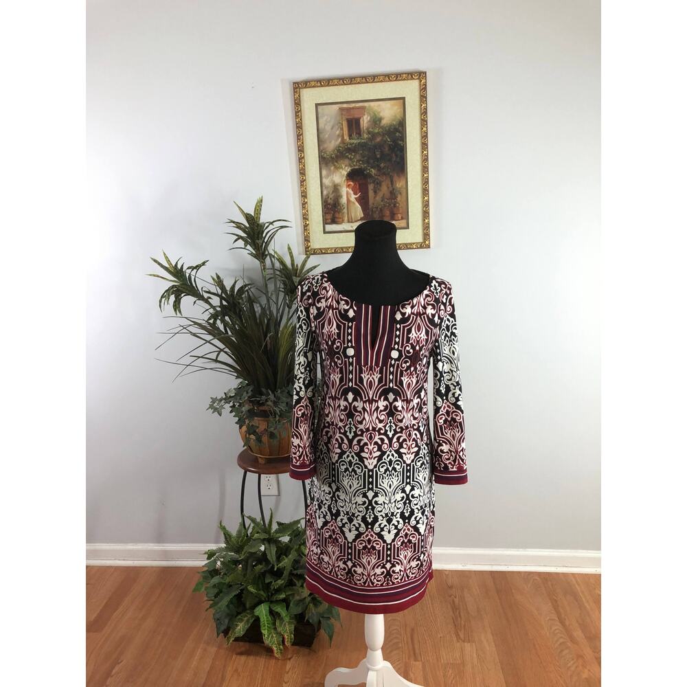 Laundry By Design Dress Shirt Women's Size 6 Multicolored Polyester Long Sleeves